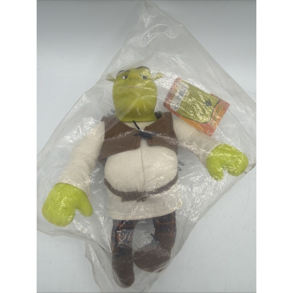 2003 Hasbro Shrek 2 Vintage 7in Plush Ogre Moveable Roto Head New